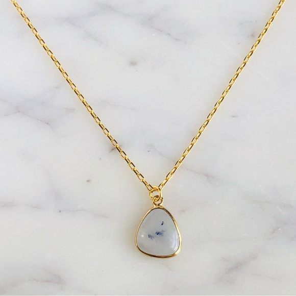 Moonstone Gold Necklace - Picture 3 of 6